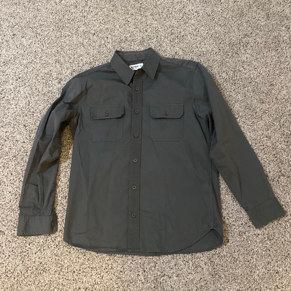 Buck Mason Button Up Shirt - XL - Gray